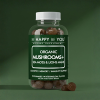 Lions Mane & Sea Moss Gummies - Organic 6-Mushroom Blend, Watermelon