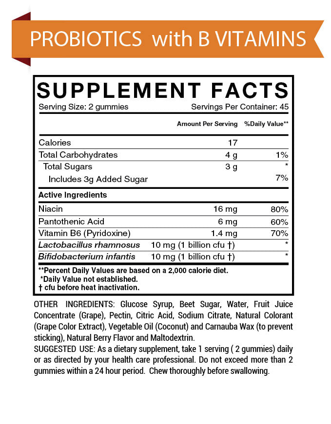 Probiotics with Vitamins Gummies Be Happy Be You Gummy Vitamins