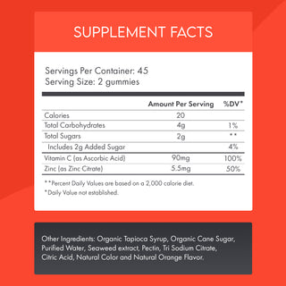 Vitamin C + Zinc Gummies - Daily Immune Defense