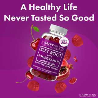 Beetroot Nitric Oxide Gummies - Organic Pre-Workout Circulation Support