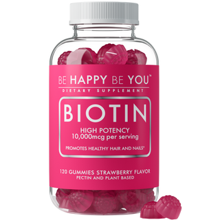 Biotin Gummies 10,000 mcg - Vegan Hair, Skin & Nails Support Vitamins