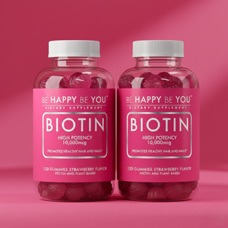 Biotin Gummies 10,000 mcg - Vegan Hair, Skin & Nails Support Vitamins