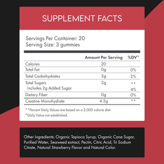 Creatine Performance Strength & Recovery Gummy